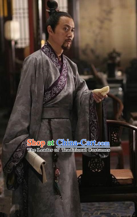Traditional Chinese Ancient Ming Dynasty Prince Yu Zhu Zaihou Costume for Men
