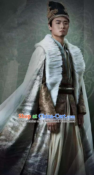 Traditional Chinese Ancient Ming Dynasty Emperor Zhu Qiyu Costume for Men