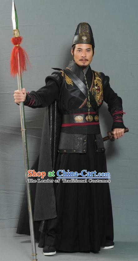 Ancient Chinese Ming Dynasty Swordsman Costume Knight Clothing for Men