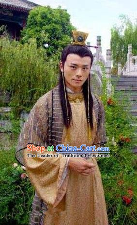Ancient Chinese Ming Dynasty Emperor Zhu Youjian Embroidered Costume for Men