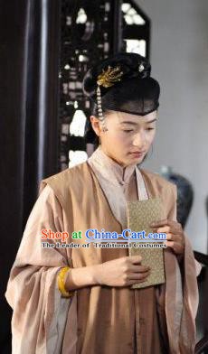 Chinese Ancient Ming Dynasty Courtesan Liu Rushi Historical Costume Official Mistress Dress for Women