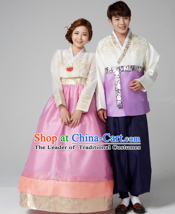 Traditional Korean Costumes Ancient Korean Wedding Hanbok Bride and Bridegroom Costumes Complete Set