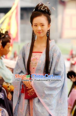 Chinese Ancient Song Dynasty Courtesan Cai Chuchu Replica Costume for Women