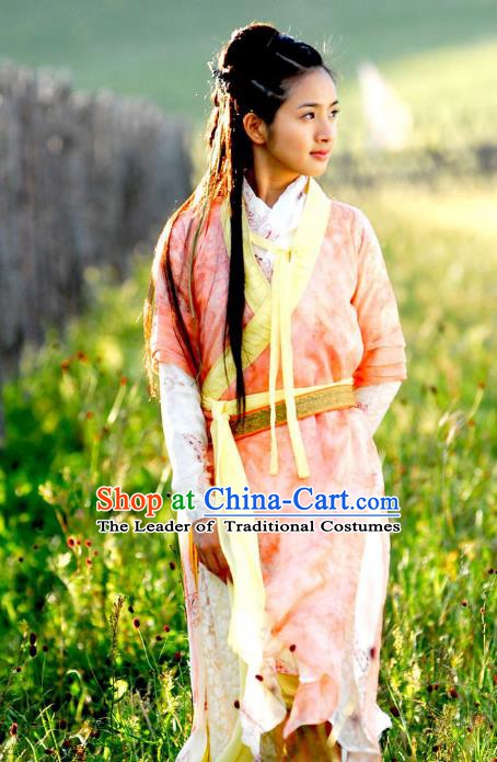 Chinese Ancient Song Dynasty Swordswoman Huang Rong Replica Costume for Women