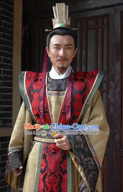 Chinese Ancient Song Dynasty Big Traitor Qin Hui Replica Costume for Men