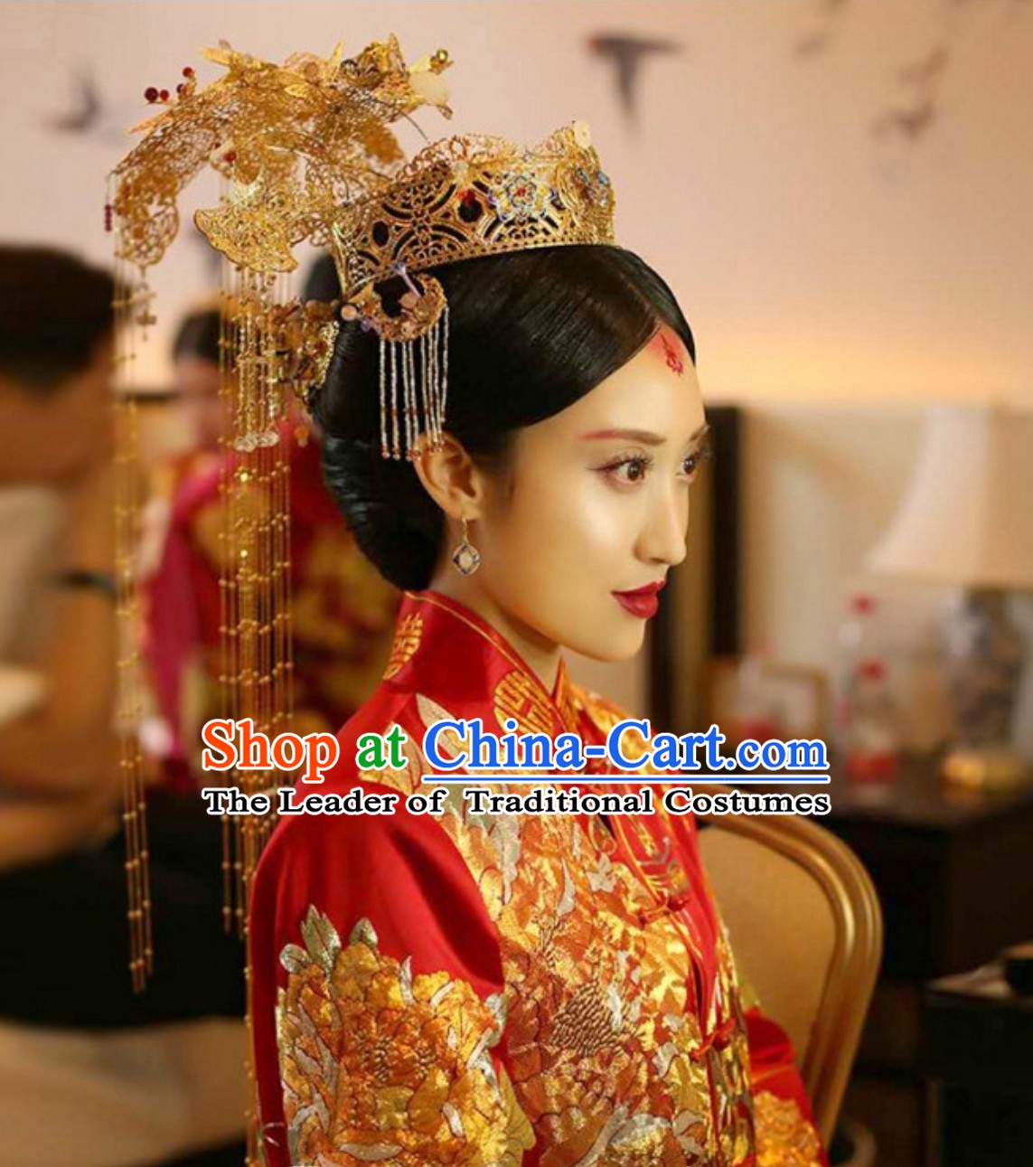 Chinese Classical Empress Wedding Bridal Hair Accessories Complete Set