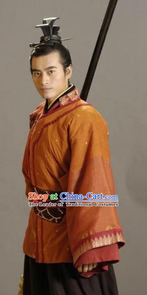 Ancient Chinese Song Dynasty Young General Yang Yande Replica Costume for Men