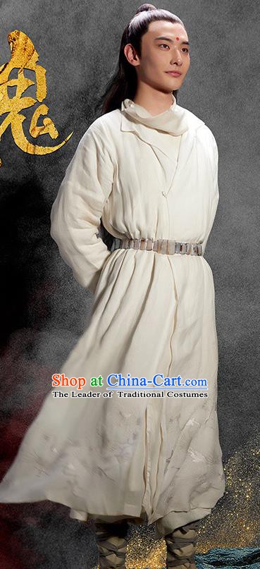 Chinese Ancient Ming Dynasty Swordsman Replica Costume Knight Robe for Men