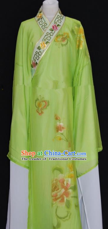 China Traditional Beijing Opera Niche Costume Gifted Scholar Green Robe Chinese Peking Opera Clothing