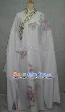 China Traditional Beijing Opera Niche Costume Gifted Scholar White Robe Chinese Peking Opera Clothing
