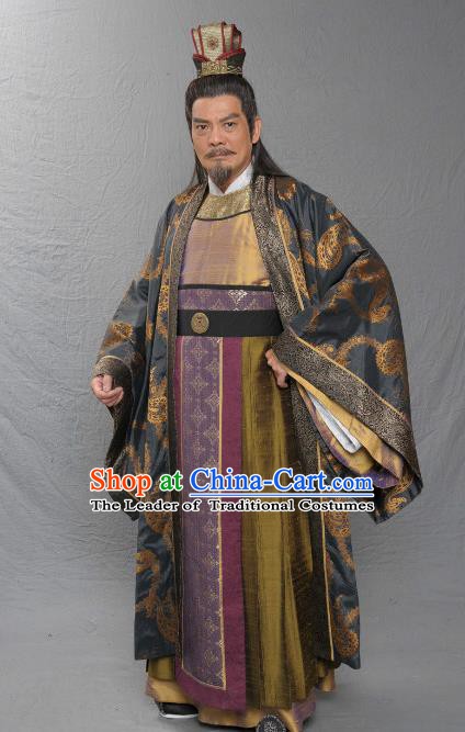 Chinese Song Dynasty Minister Yang Cishan Clothing Ancient Chancellor Replica Costume for Men