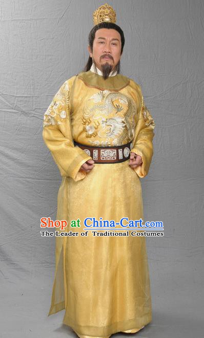 Chinese Song Dynasty Emperor Zhao Kuo Clothing Ancient Majesty Replica Costume for Men