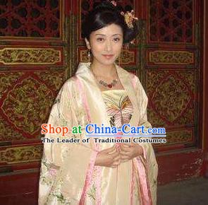 Chinese Ancient Song Dynasty Palace Imperial Consort Embroidered Replica Costume for Women