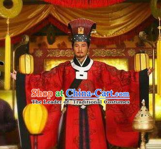 Ancient Chinese Southern Song Dynasty Emperor Zhao Gou Replica Costume Imperial Robe for Men