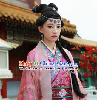 Chinese Ancient Ming Dynasty Yingzong Zhu Qizhen Imperial Consort Zhuang Embroidered Replica Costume for Women