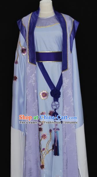 China Traditional Beijing Opera Niche Purple Robe Chinese Peking Opera Scholar Costume