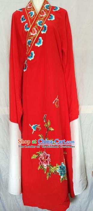 China Beijing Opera Niche Embroidered Red Robe Chinese Traditional Peking Opera Scholar Costume for Adults