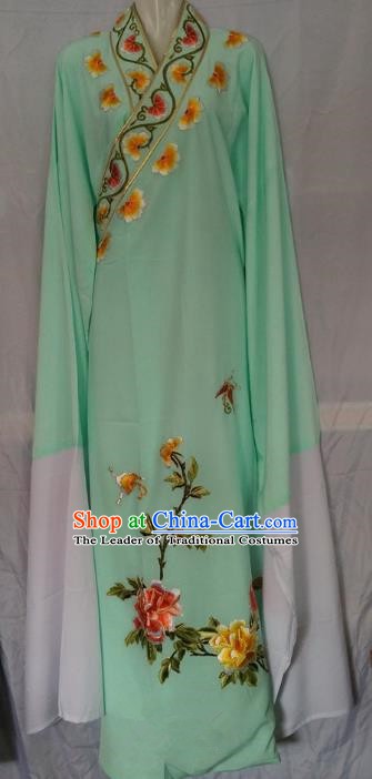 China Beijing Opera Niche Embroidered Green Robe Chinese Traditional Peking Opera Scholar Costume for Adults