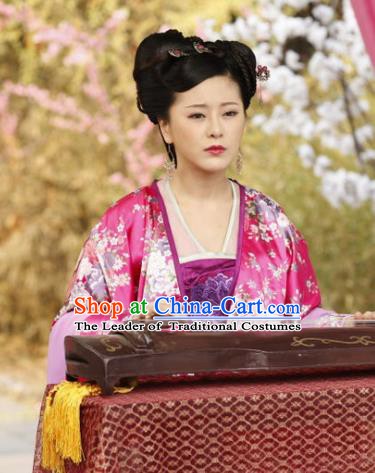 Chinese Traditional Tang Dynasty Palace Lady Dress Courtesan Replica Costume for Women