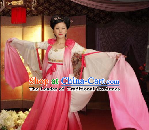 Chinese Traditional Tang Dynasty Geisha Dance Dress Courtesan Replica Costume for Women