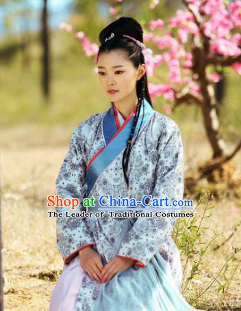 Chinese Traditional Tang Dynasty Swordswoman Dress Young Lady Replica Costume for Women