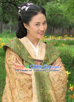 Chinese Traditional Tang Dynasty Detective Di Renjie Wife Dress Replica Costume for Women