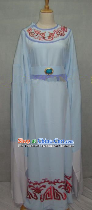 Traditional Chinese Beijing Opera Niche Costume Beijing Opera Blue Robe for Adults