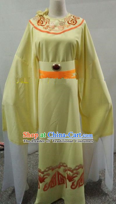 Traditional Chinese Beijing Opera Niche Costume Beijing Opera Yellow Robe for Adults