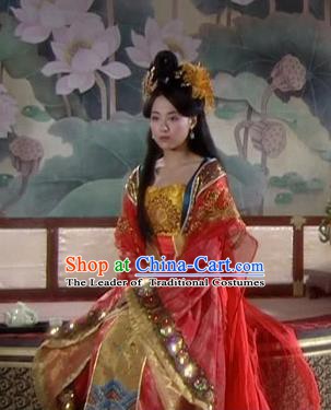 Chinese Tang Dynasty Princess Gao Yang Hanfu Dress Wedding Replica Costume for Women