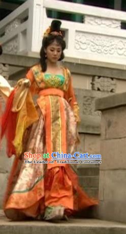 Chinese Tang Dynasty Princess Gao Yang Hanfu Dress Replica Costume for Women