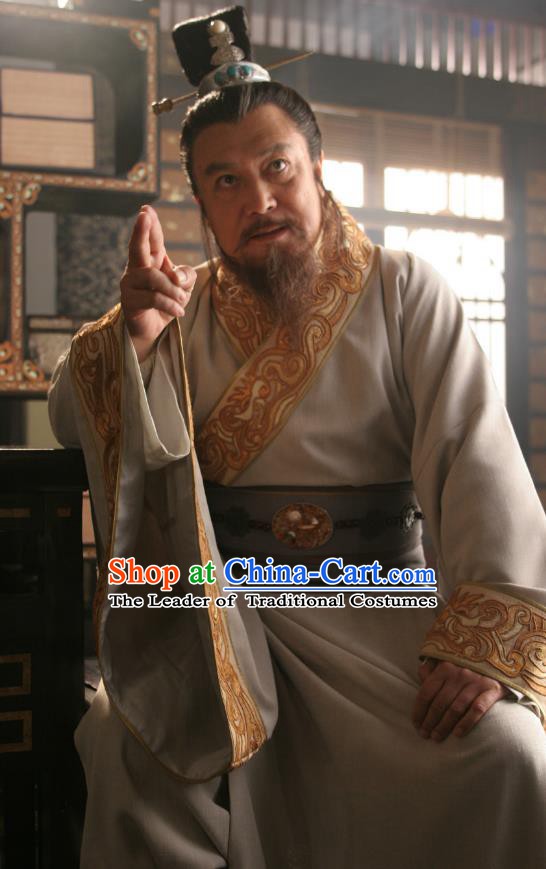 Chinese Ancient Emperor Yang of Sui Dynasty Yang Guang Replica Costume for Men