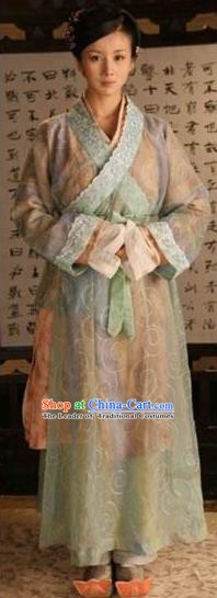 Chinese Sui Dynasty Palace Princess Yue Rong Hanfu Dress Replica Costume for Women