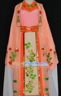Traditional Chinese Beijing Opera Niche Costume Scholar Embroidery Orange Robe for Adults