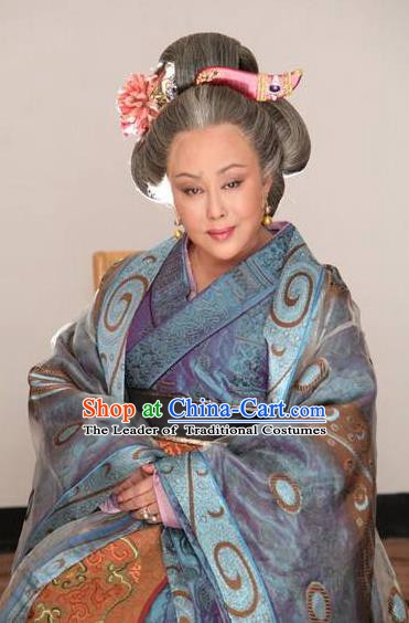 Ancient Chinese Tang Dynasty Empress Wu Meiniang Hanfu Dress Replica Costume for Women