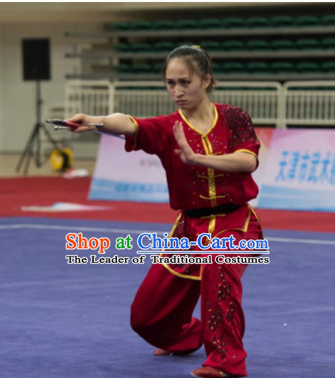 Top Southern Fist Kung Fu Uniforms  Tai Chi Uniforms Martial Arts Blouse Pants Kung Fu Suits Kungfu Outfit Professional Kung Fu Clothing Complete Set for Women