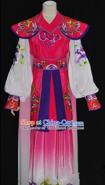 Traditional Chinese Beijing Opera Female Warrior Pink Dress Peking Opera Blues Embroidered Costume