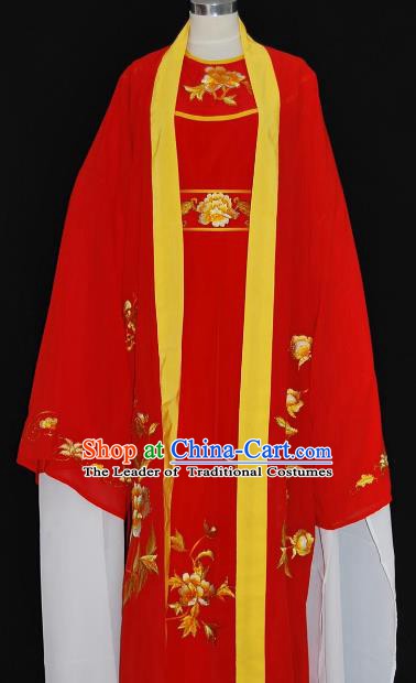 Traditional Chinese Beijing Opera Scholar Red Robe Costume Peking Opera Niche Clothing for Adults