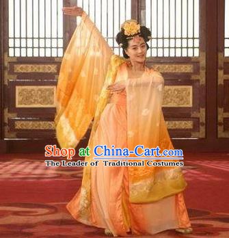 Ancient Chinese Tang Dynasty Consort Yang Hanfu Dance Dress Palace Lady Replica Costume for Women