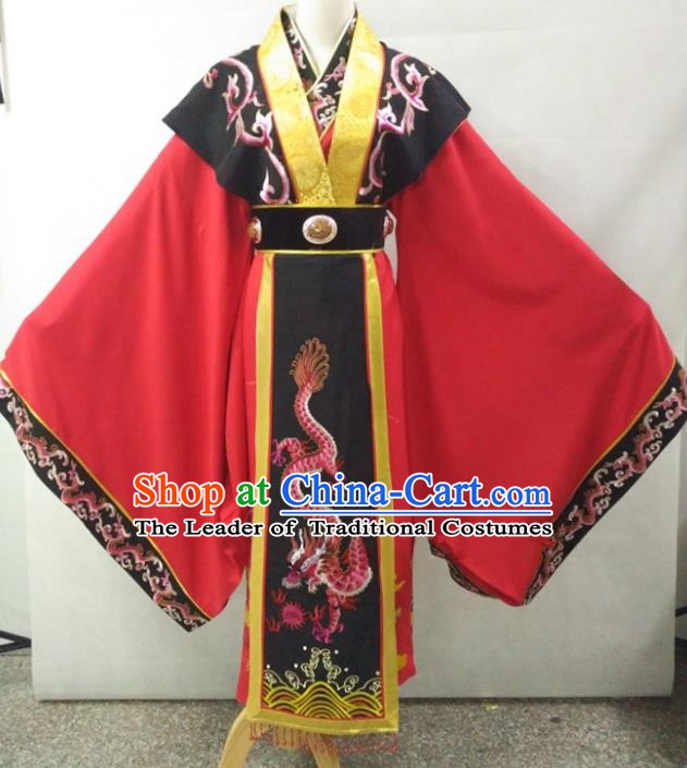 Traditional Chinese Beijing Opera Empress Costume Professional Peking Opera Diva Embroidered Red Dress