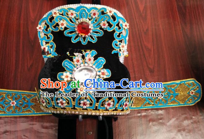 China Traditional Beijing Opera Scholar Hair Accessories Chinese Peking Opera Niche Hats for Men
