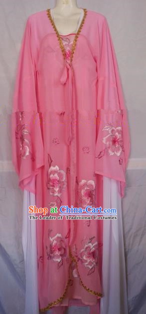 Traditional Chinese Beijing Opera Costume Professional Peking Opera Empress Diva Embroidered Pink Cape