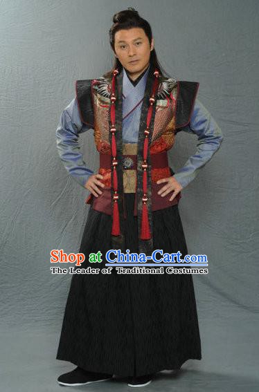 Traditional Chinese Ancient Costume Song Dynasty Swordsman Replica Clothing for Men