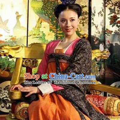 Traditional Chinese Ancient Costume Ancient  Tang Dynasty Hanfu Dress Clothing