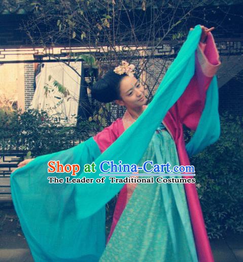 Chinese Ancient Tang Dynasty Geisha Hanfu Dress Historical Costume for Women