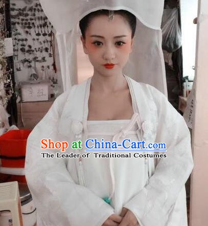 Chinese Ancient Tang Dynasty Courtesan Geisha Hanfu Dress Historical Costume for Women