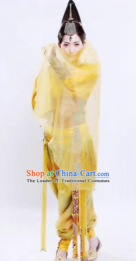 Chinese Ancient Tang Dynasty Loulan Geisha Hanfu Dance Dress Historical Costume for Women