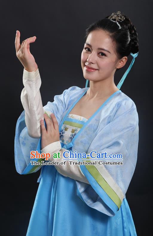Chinese Ancient Tang Dynasty Aristocratic Lady Hanfu Dress Historical Costume for Women