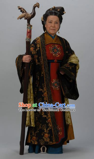 Chinese Ancient Tang Dynasty Dowager Countess Hanfu Dress Historical Costume for Women