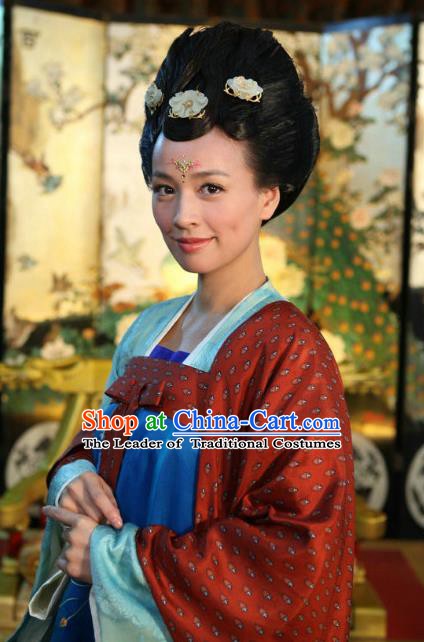 Traditional Chinese Ancient Costume Ancient  Tang Dynasty Hanfu Dress Clothing