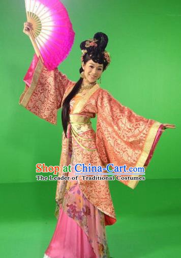 Chinese Ancient Tang Dynasty Dancer Hanfu Dress Historical Costume for Women